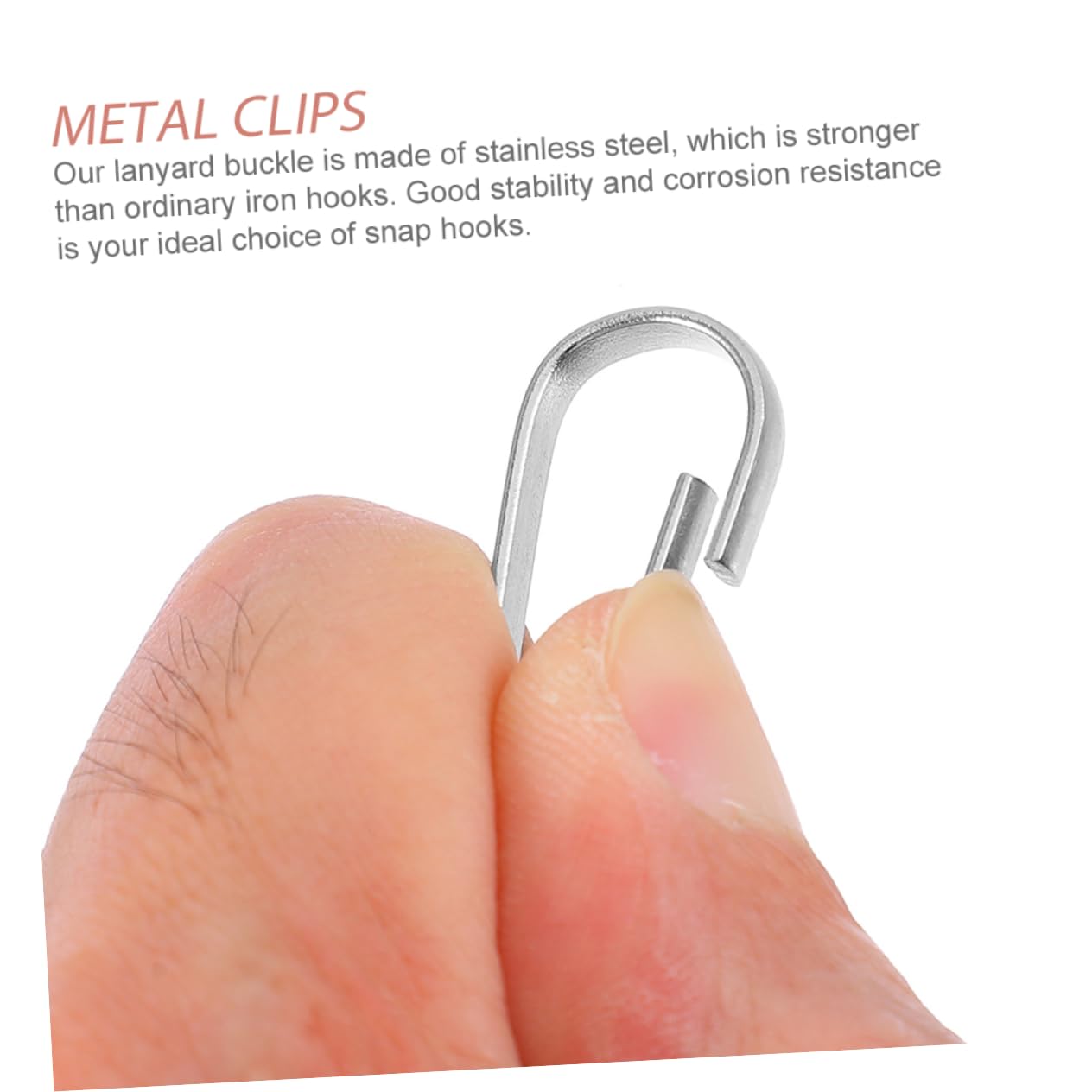 HAPINARY 60pcs Stainless Steel Carabiner Clip Hooks Heavy Duty Key Chain Snap Hooks for Keys Crafts Pet Cages and Hiking Lanyard Clips