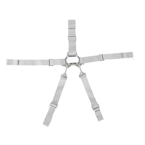 Miniatura 8 de Cinturón de seguridad para bebé de 5 puntos, resistente, fácil de usar, ligero para silla de paseo (correa de 5 puntos con botón blanco)