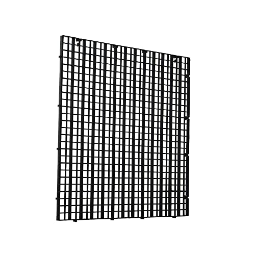 Aquarium Fish Tank Bottom Isolation 4 Pcs Plastic Egg Crate Grid Divider Tray Egg (L 4pcs Black)