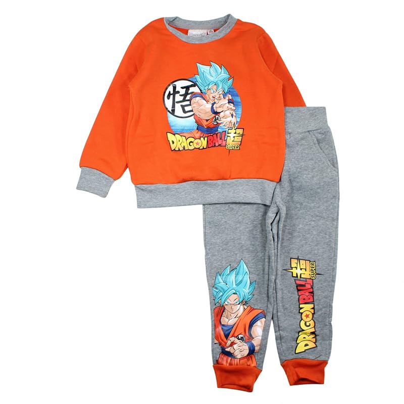 Survêtement Dragon Ball Z garçon orange ensemble de sport 5 ans