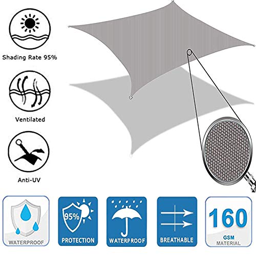 Tela solar triangular de 2m para evitar el calor extremo con tejido impermeable y de sombra 4