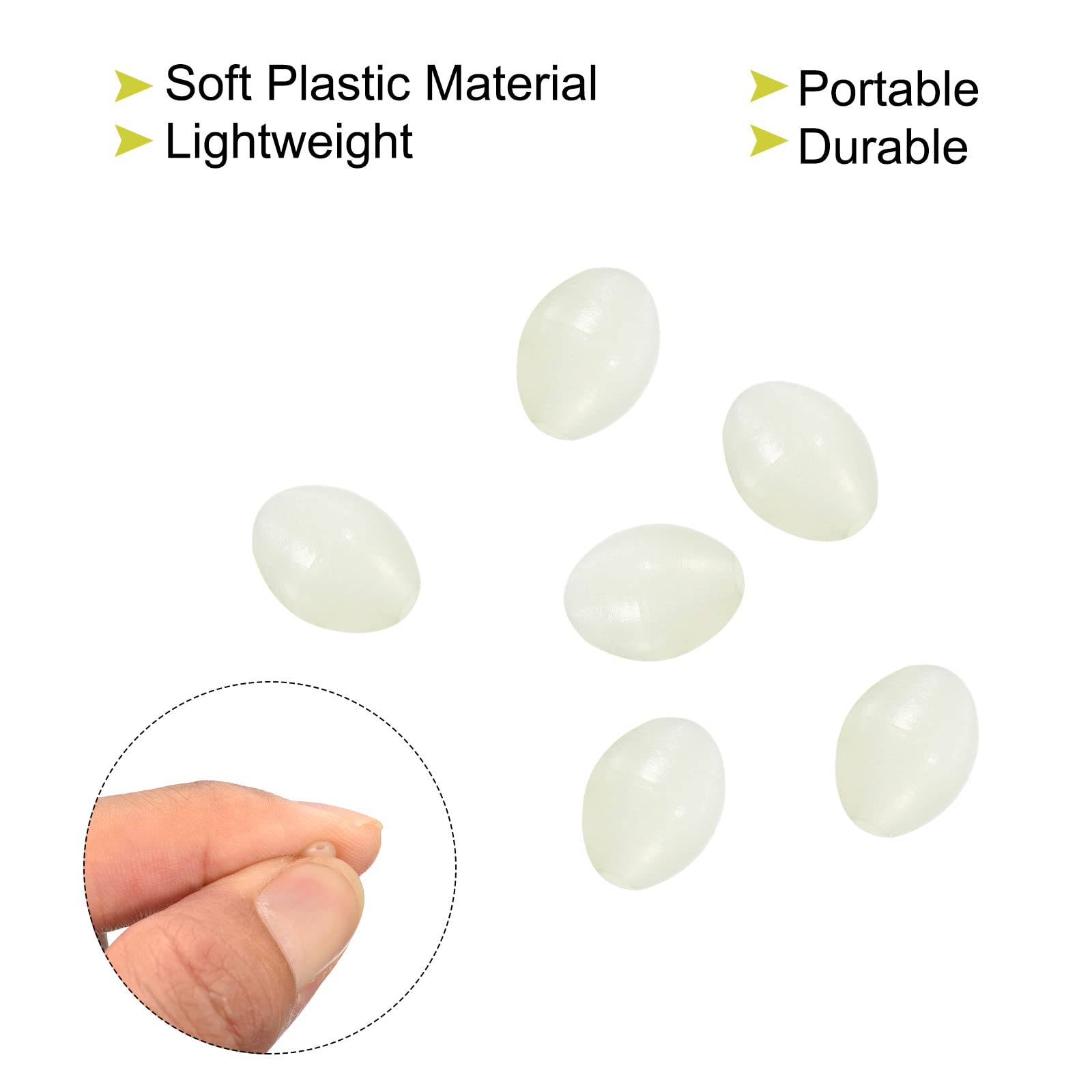 PATIKIL Perline luminose da pesca, in plastica morbida, esche da pesca per uova, strumenti per attrezzatura da pesca