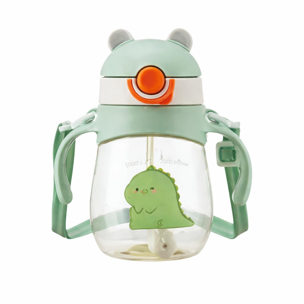 Magic Pebbles Eco-Friendly Little Baby Sipper/Sippy Cup, Anti-Spill Soft Silicone Straw, 6m+ (Green)-picture-14