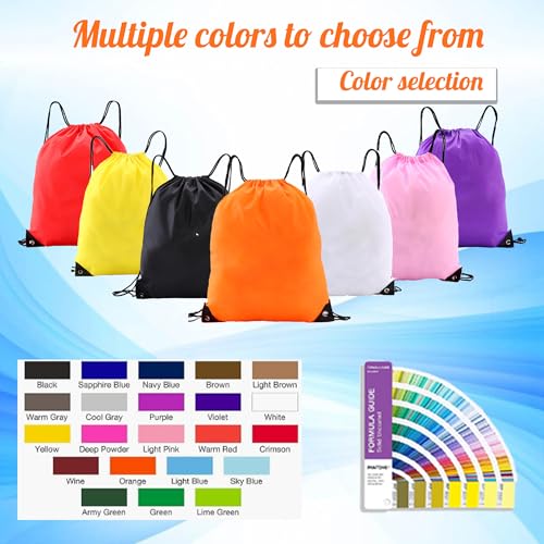 30-5000Pcs Custom Drawstring Backpacks Bulk, Drawstring String Bags Personalized with Logo/Text/Photo, Customized Bag for Gym, Camping, Beach, Outdoor Sports2