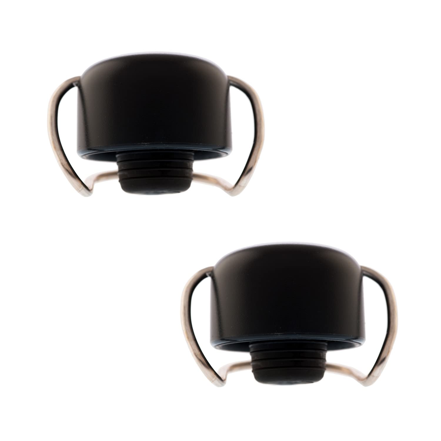 Koala Spain Champagne Rose Airtight Stopper, Black, Silicone and Locking Rod (2 Units)