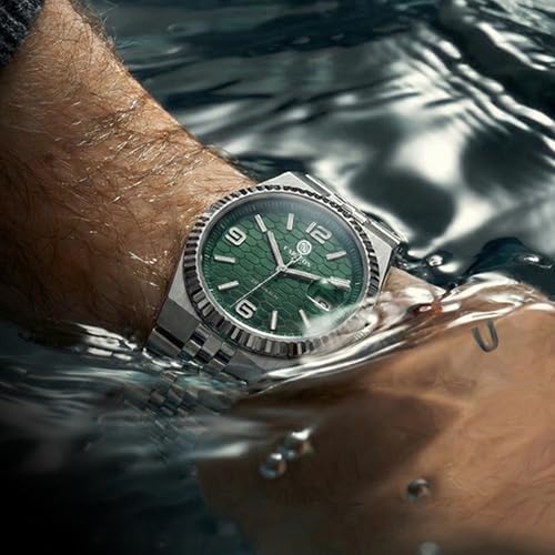 Image of Carlton London Rover Men Analog Watch, Round Dial, Stainless Steel Strap, Quartz Movement, 40 mm Case, Premium Wide Strap Design, 30M Water Resistant, Casual Formal Wear