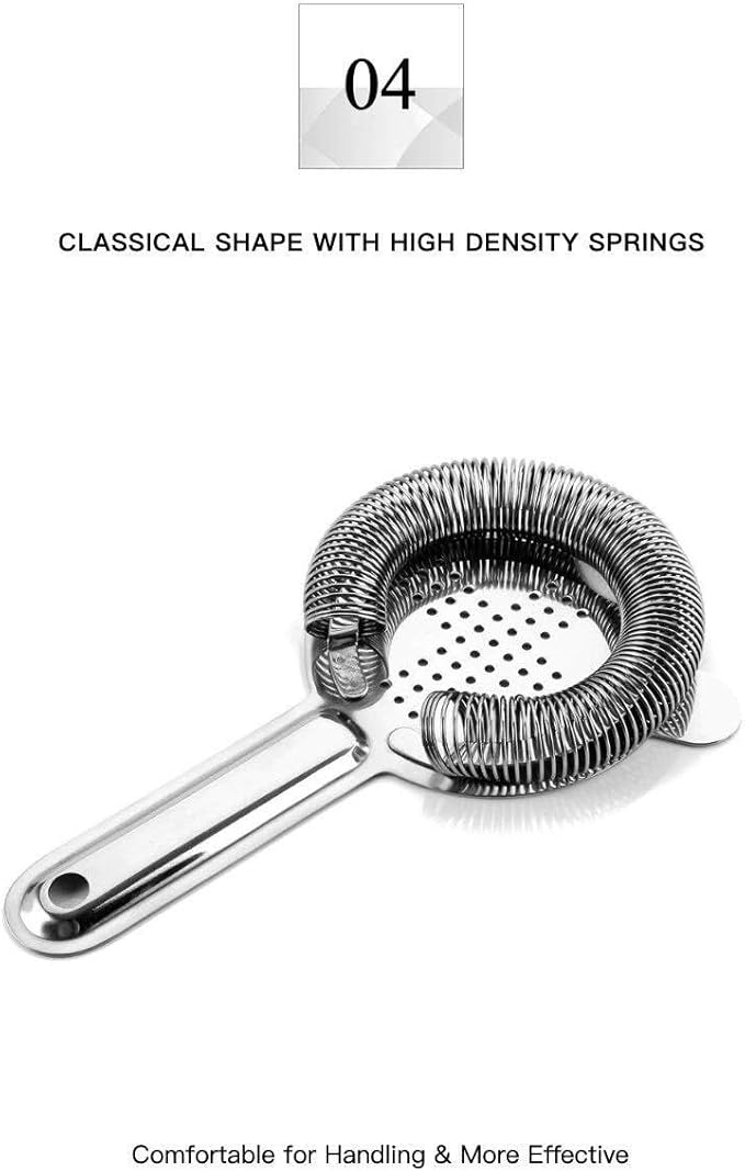 Kit de Bartender con Coctelera, Jigger, Cuchara, Muddler y Más - Acero Inoxidable miniatura 6