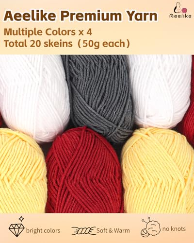 Image of Aeelike Crochet Blanket Kit for Beginners, Colorful Mosaic Stripe Blanket, 42PCS Complete Beginner Crochet Kit for Adults & Kids w Premium Yarn Beginner Friendly Videos Tutorials & Instructions