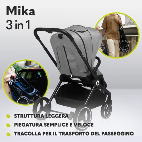 LIONELO Mika 3in1 Passeggino da 0 fino a 48 mesi