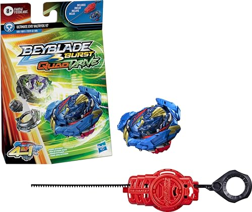 Image of Beyblade Burst Quaddrive Ultimate Evo Valtryek V7 - Spinning Top Starter Pack Toy, Battling Game Top Toy with Launcher for Kids Ages 8+, Original by Hasbro