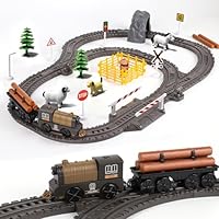 LZDMY Kids Train Track Toy Set - Variable Track Playset for Toddlers to 7 Years Old, Educational Construction Toys, Electric Train Set, Boys Girls Birthday Gifts
