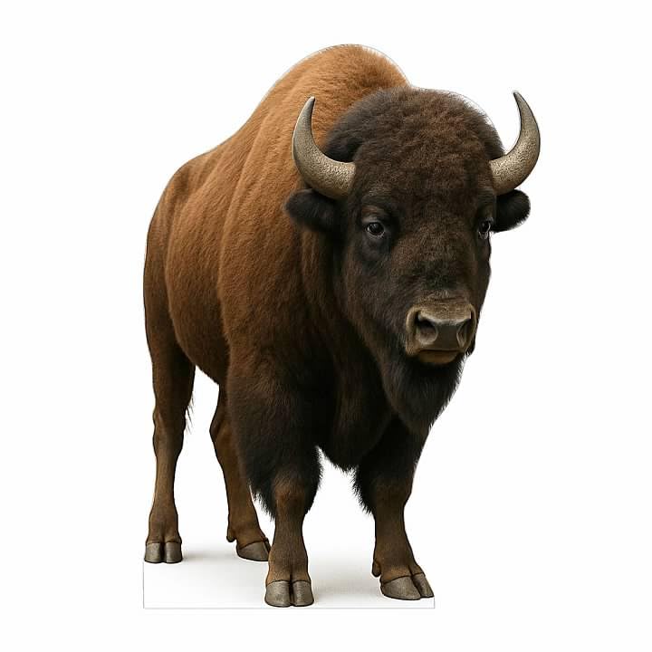 Image of Bison 4FT Life Size Cardboard Cutout - A Fun Animal Standup for Photo Booths, Birthday Parties, and Events