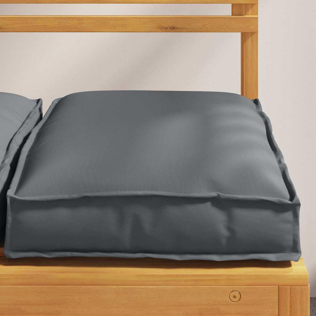 Coussin de jardin anthracite 40x40x8 cm imperméable et antidérapant en lot de 4