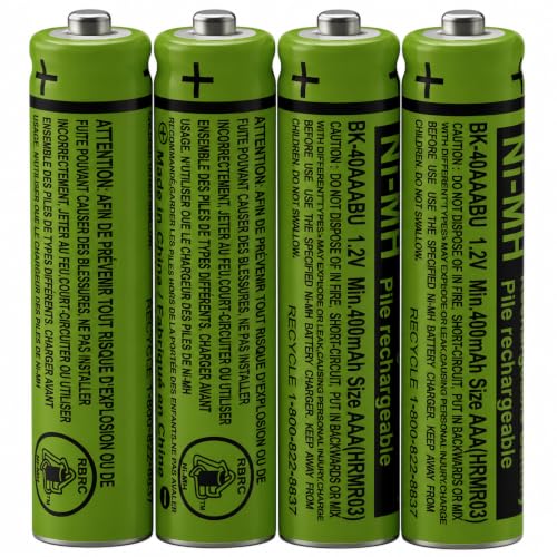 Cerepros 4-Pack BK-40AAABU 1.2V 400mAh Replacement Battery Pack for Panasonic Cordless Phone Handset...