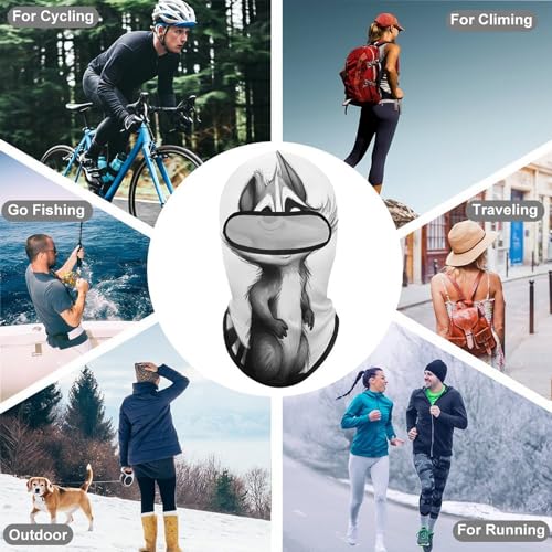 Balaclava Mask for Men Ski Mask for Women Raccoon Painting Full Face Mask Face Cover for Cycling, 1, Style miniatura 6