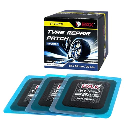 Image of PAX 20 Pcs 55x55mm Upgraded Square 2-in-1 Tire Repair Patches, Suitable for Radial and Bias Tires on Motorcycle, Car, Truck, Agricultural Vehicles, BMX, ATVs, Inflatable Rubber