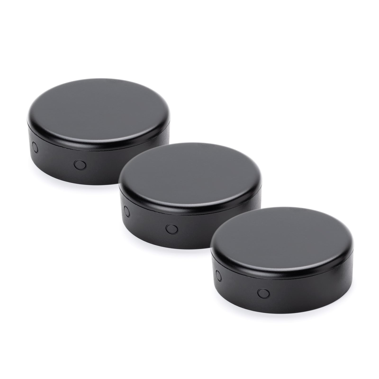 ORION LIGHTSTYLE Verteilerdose PVC Baldachin Deckendose Rosette Abzweigdose Abdeckung, schwarz, 3 Stück, rund, 70mm