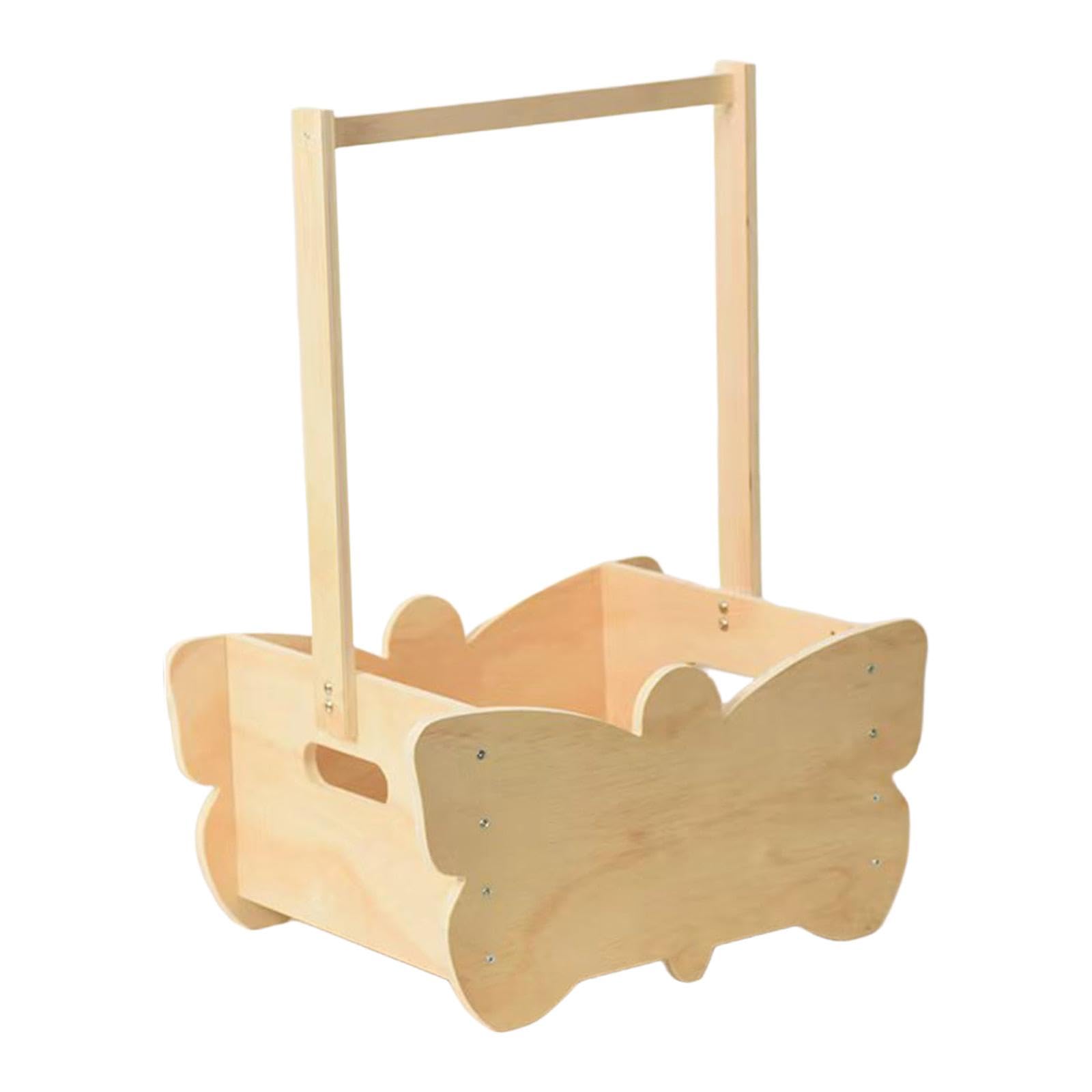 Amagogo Armario de Madera para Shower, Cesta de Almacenamiento, Cesta de Regalo, Caja de Bienvenida con asa para Baberos, Padres, Trajes de niño y niña