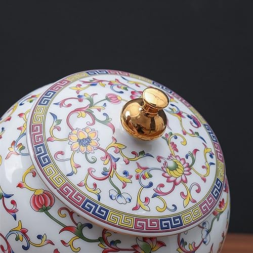 Boîte à thé magnifique en céramique émaillée au design rétro chinois