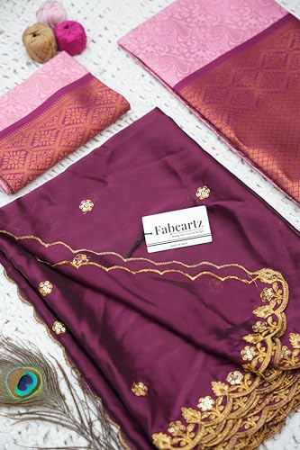 Image of Fabcartz South Indian Half and Half Saree For Women