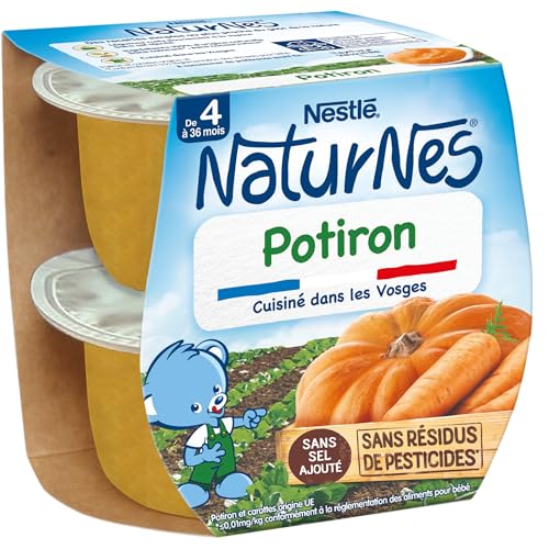 Nestlé Naturnes Petits Pots Bébé Potiron -Dès 4/6 mois -...