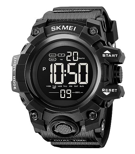FANMIS Men's Digital Sports Watch 10 Year Battery Military Multifunction Dual Time Stopwatch Alarm Backlight 50M Waterproof Watch…2