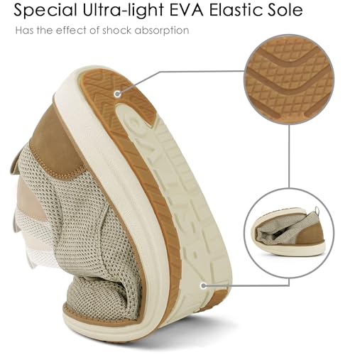 Image of ASITVO Wide Loafers for Men Dress Casual Boat Slip on Walking Shoes Large