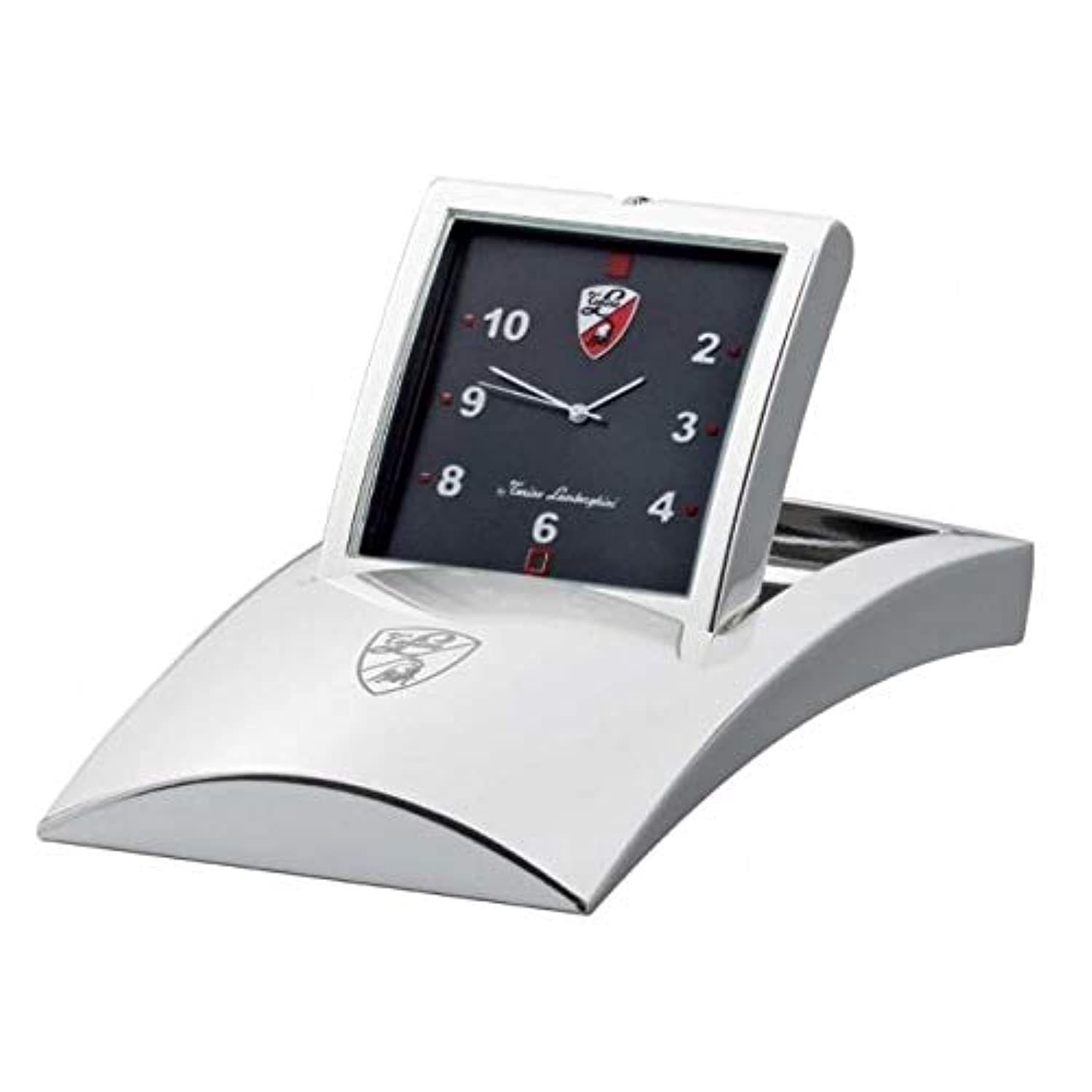 Tonino Lamborghini Silver Plated Lamborghini Desk Clock