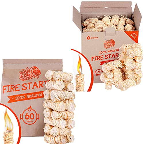 Zorestar Fire Starters Xxl 120+ Pc - Eco Firelighters For Indoor And Outdoor Use And Fire Starter 60+ Pc Xxl Size - Сharcoal Fire Starters #TOP8
