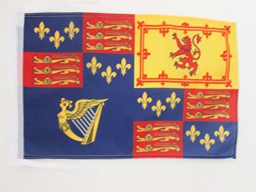 AZ FLAG Royal Banner 1603-89 and 1702-07 Flag 18'' x 12'' cords - Bristish historic SMALL flags 30 x 45cm - Banner 18x12 in
