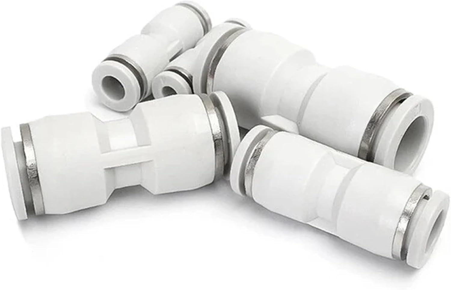 1pcs Pneumatic Parts 4/6/8/10/12/14/16mm White PU Pneumatic Straight Union Connector Push In Air Fitting Tube Air Tube Quick Release(PU-16(2Pcs))