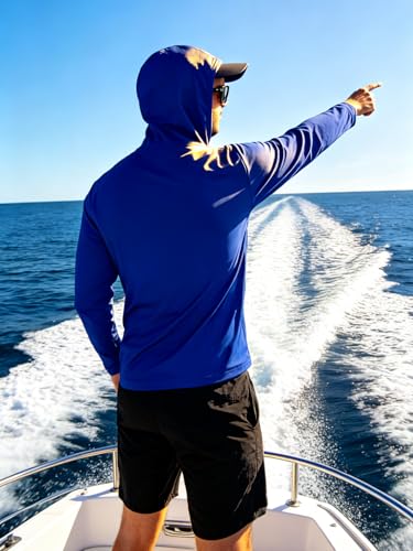 Image of 5 Pack Men's UPF 50+ Sun Protection Hoodie Shirts Long Sleeve Shirts Quick Dry Lightweight for Running Workout Hiking Fishing