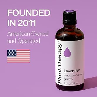 Plant Therapy Lavender Essential Oil 100% Pure, Undiluted, Therapeutic Grade, Aromatherapy Diffuser for Relaxation and Body Care, Healthy Skin and Hair, 10 mL (1/3 oz)