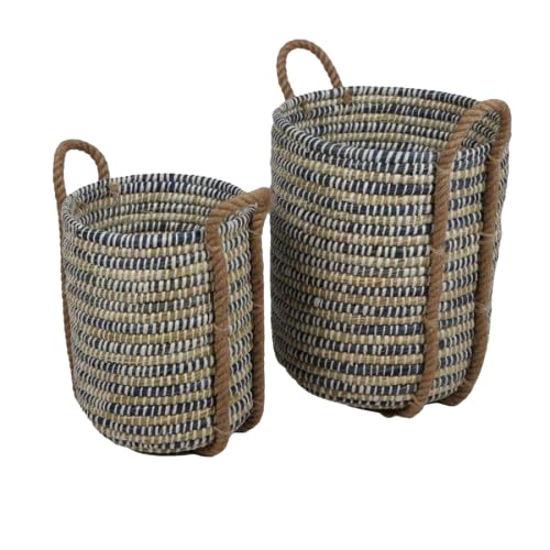 Paniers en herbe Kelly au tressage artisanal haut de gamme
