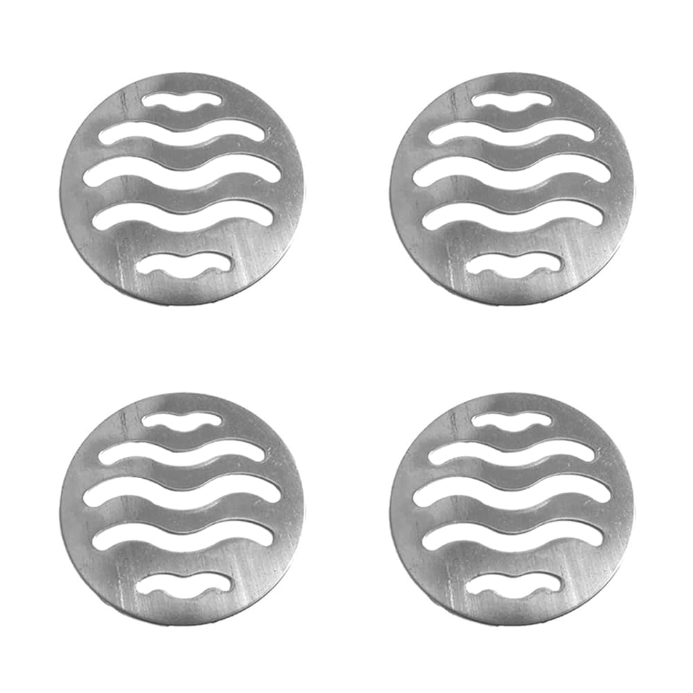 Round Floor Drain Cover, Grate Drain Protector, Stainless Steel Bathroom Kitchen Shower Accessories (4 Pieces, 60mm)