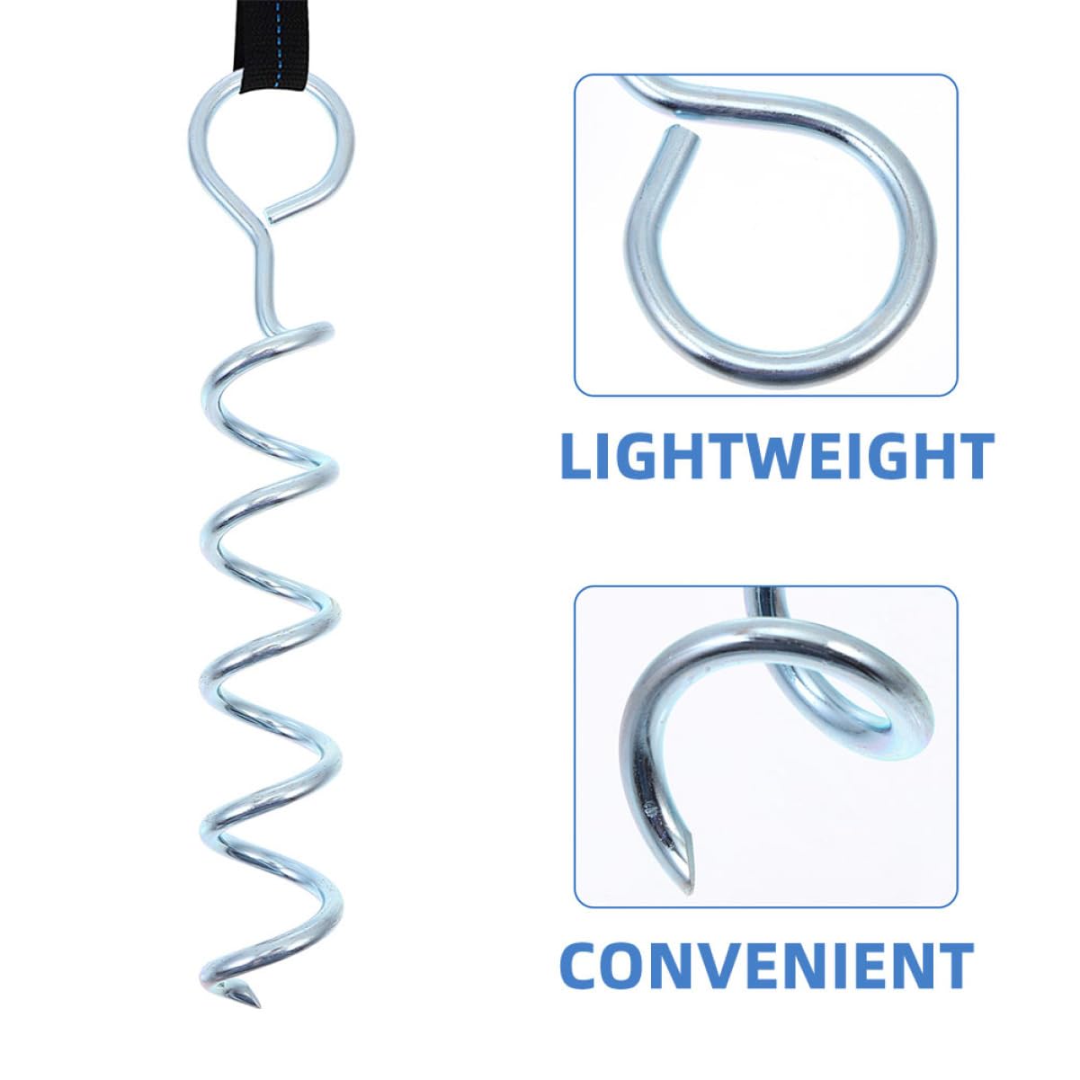 Toyvian 4stücke Zeltheringe Aus Eisen Outdoor-spiralheringe Für Camping Und Strand Ersatz-heringe Für Zeltbefestigung Installieren Und Wiederverwendbar