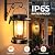 Solar Lanterns Outdoor Waterproof, Bright Hanging Solar Lights for Outside, Upgraded Lanterns Solar Powered Lighting for Garden Patio Porch Tree Decor (Warm Light, 2 Pack)