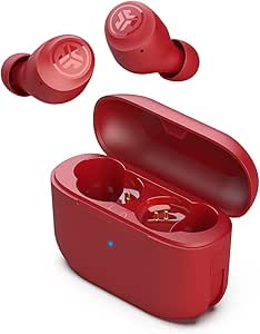 JLab Go Air Pop True Wireless Earbuds, in Ear Headphones, Bluetooth Earphones, Ear Buds with 32H Playtime, Bluetooth Earbuds with Microphone, USB Charging Case, Dual Connect, EQ3 Sound, Rose asin的图片
