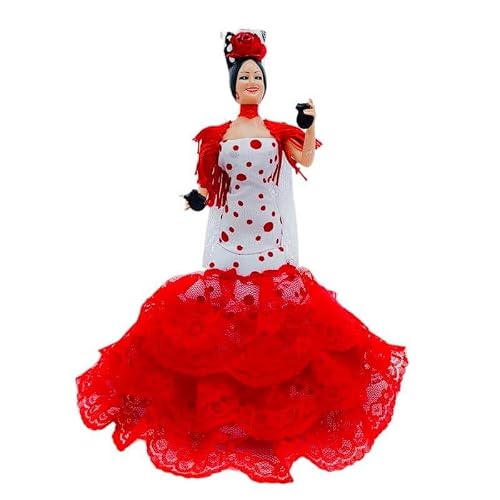 FOLK Muñeca Flamenca 19 cm. colección Vestido Cola Regional andaluza