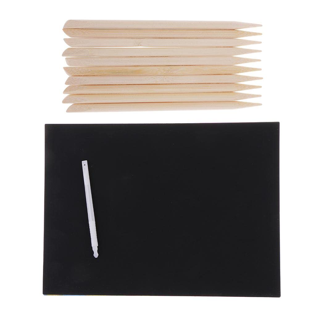 Enakshi® Wooden Stylus Scratchers Sketch Scratch Paper for Kids Scratch Art Surfaces|Crafts | Art Supplies | Painting Supplies | Artists Brushes-picture-25