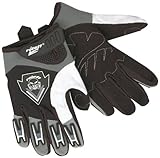 Tejido estable Roleff Racewear Guantes Motocross para Niños, Negro/Plateado, S