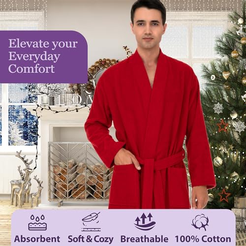 image for TowelSelections Mens Robe Cotton Terry Cloth Bathrobe Soft Towel Bath 