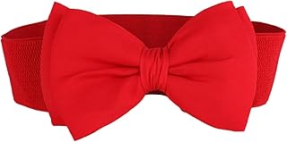 SportsWell Women's Fashionable Bowknot Wide Belt Girls Lady Stretch Cinch