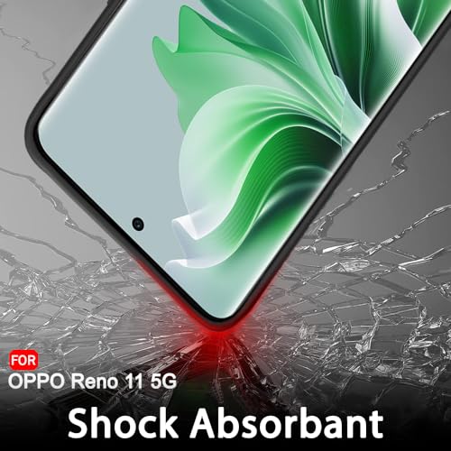 Image of TheGiftKart Sleek Back Cover Case for Oppo Reno 11 5G | Slim Fit Protective Design | Ultra Matte Finish | Camera Protection Bump | Soft Silicon Back Cover Case for Oppo Reno 11 5G (Silicone, Black)