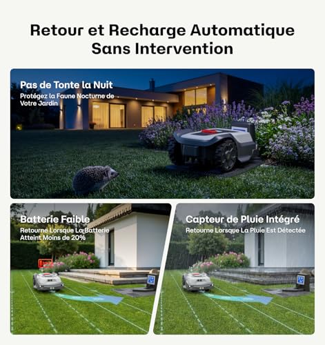 Robot tondeuse connecté 800 m² RoboUP T600 sans fil avec cartographie IA et multizone – Image 9