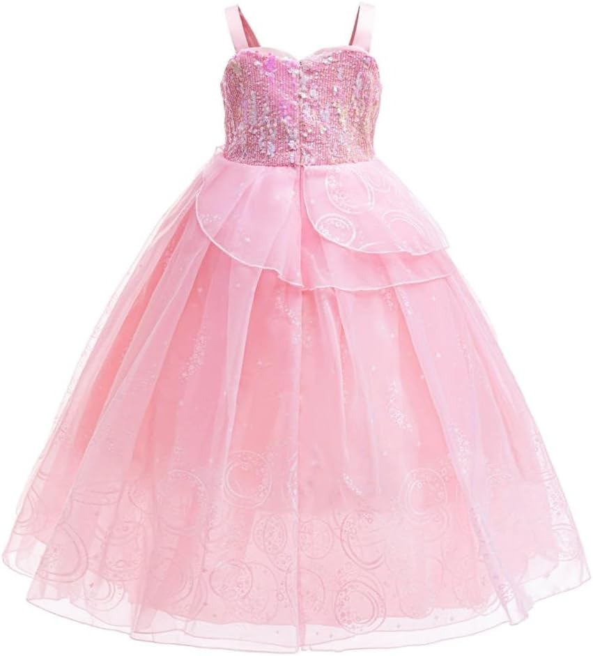 Dressy Daisy Witch Costume Girls Princess Dress Up Layered Tulle Ball Gown for Birthdays Halloween Size 4-12 Pink/Black - Image 2