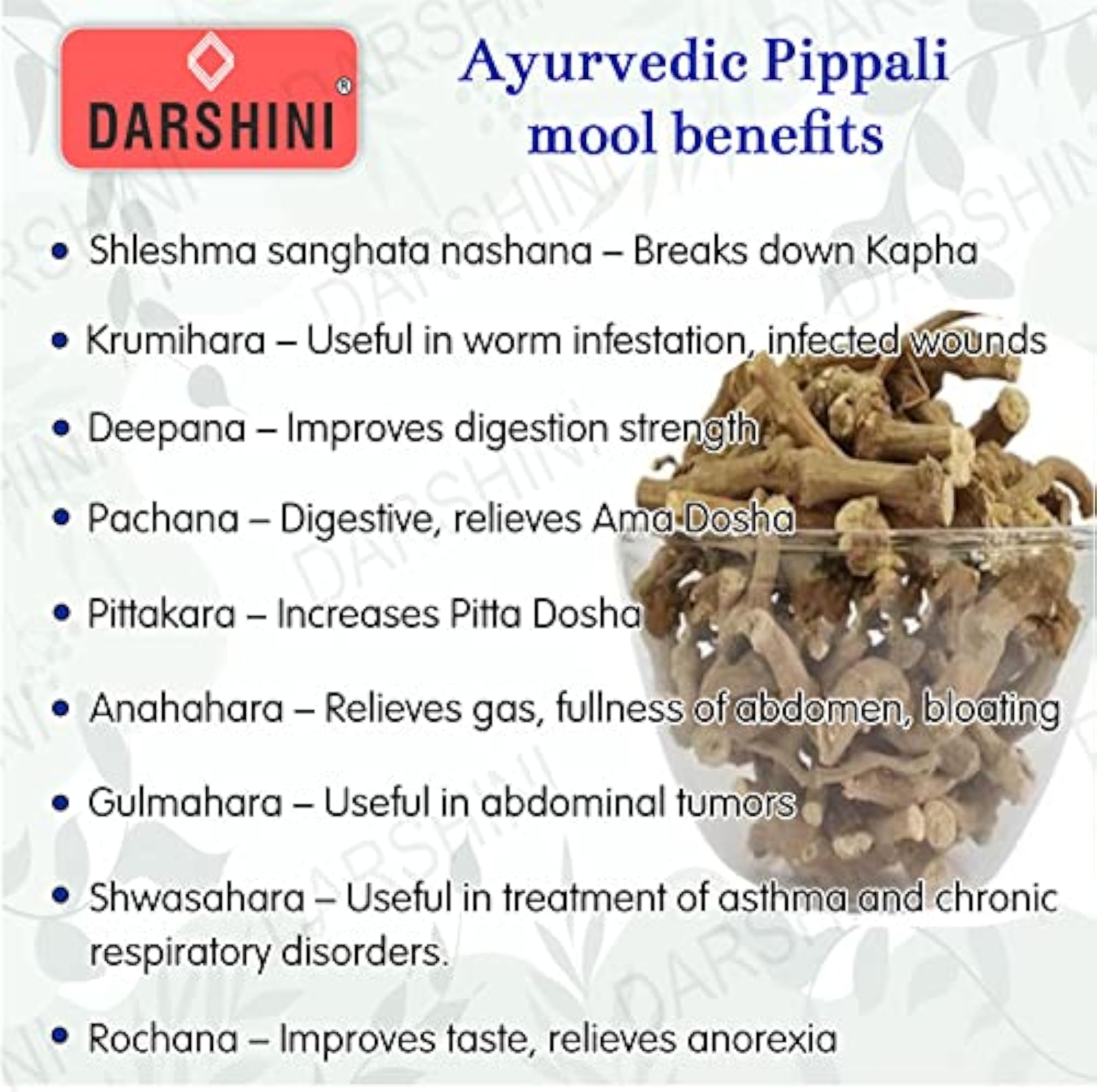 Darshini Pipla Mool Powder Pack of 2, Natural Ingredient
