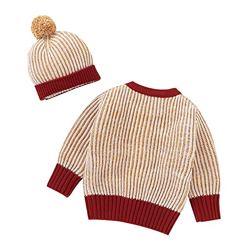 Newborn Infant Sweater 0-18 Months Baby Boy Girl Knitted Button Sweater with Hat Autumn Winter Clothing Sets3