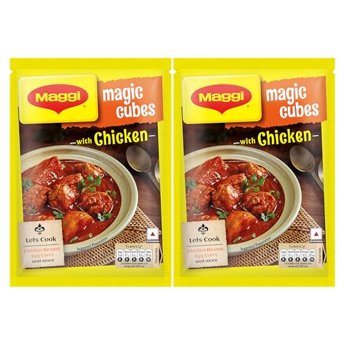 Image of MAGGI Magic Cubes Chicken Masala, 240g Pack | Ready Masala for Rice dishes, Biryani, Curries & More (Pack of 2)