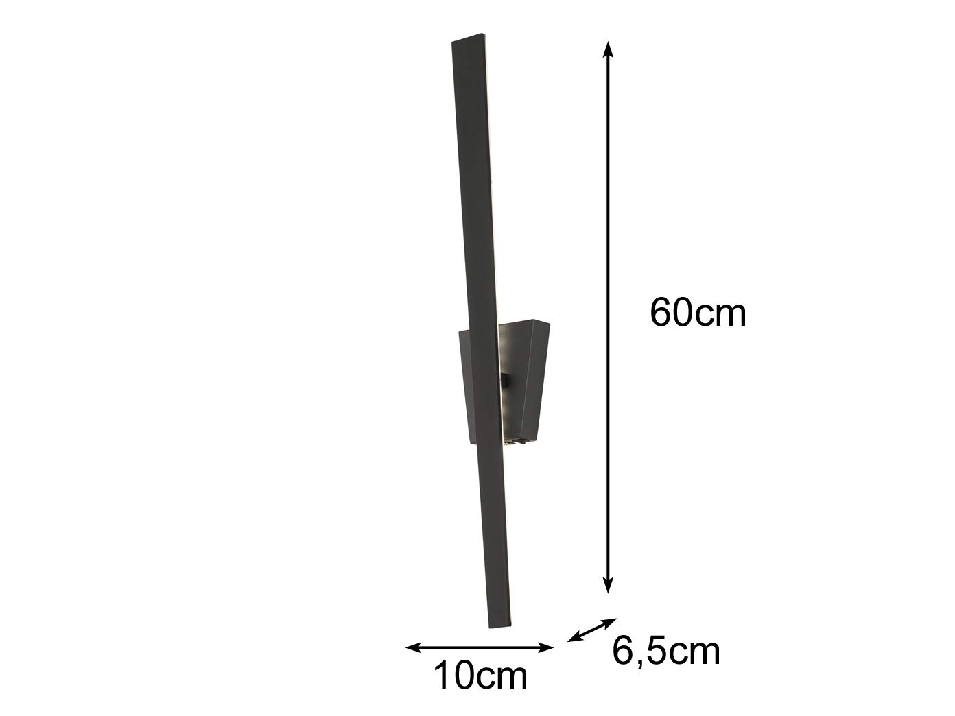 Trio Leuchten Zita 225870132 LED Wandleuchte, Metall, 6 Watt, Schwarz Matt